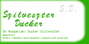 szilveszter ducker business card